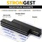 Neodymium Magnets, 12 Pack Strong Magnetic Bar with Double-Sided Adhensive Backing Heave Duty Rare Earth Magnet for Fridge, Classroom, Science and Craft - 2.36 x 0.39 x 0.12 in Black